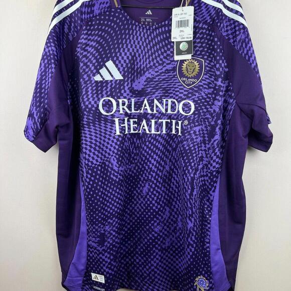 Orlando City SC 2025 Adidas Authentic Home Jersey 2XL Purple MLS Soccer Shirt - Picture 1 of 8